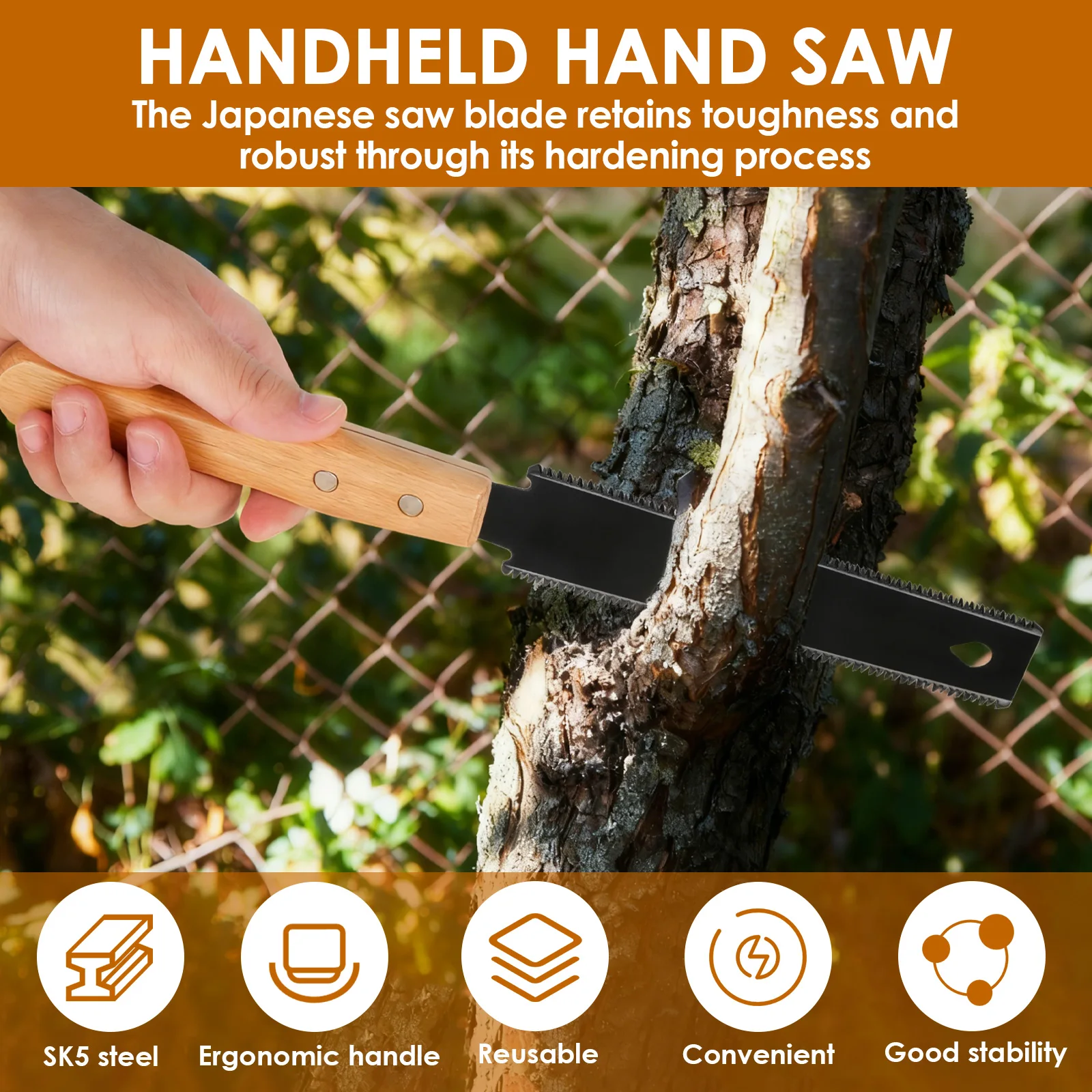 1/2 قطعة منشار قطع الخشب اليد SK5 الصلب النجارة مناشير يدوية واحدة/مزدوجة الوجهين غرامة الأسنان منشار الخشب لأدوات النجارة اليدوية