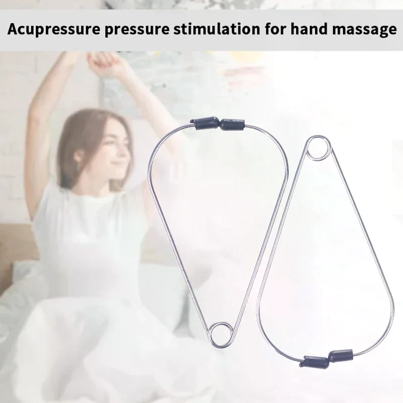 

Portable Hand Acupoint Finger Joint Metal Massage Clip Meridian Acupressure Massager for Relaxation-Hand Acupuncture Points Clip