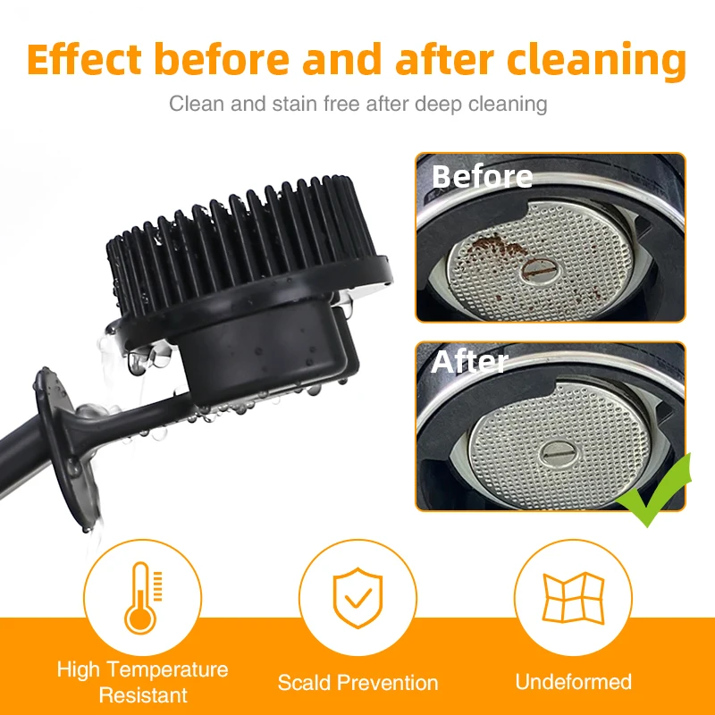 Sikat mesin kopi 51MM 58MM, alat pembersih kepala Groud silikon dapat dilepas cocok untuk Delonghi Breville Gaggia aksesoris Espresso