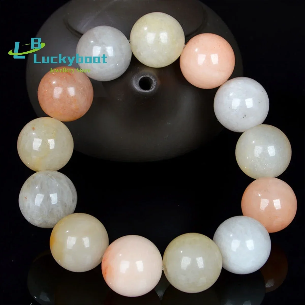Natural Xinjiang Gold Silk Jade 18mm Round Bead Color Chain Jade Ware Wholesale  For Men And Women Fashion Jewellery Charm  Gift