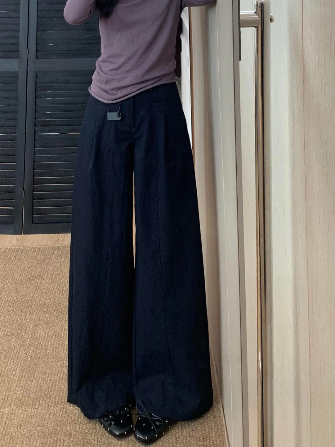 High Waist Wide Leg Suit Pants Extended Length plus Size Casual Loose Fitting Floor Length Trousers for Tall Women 180cm