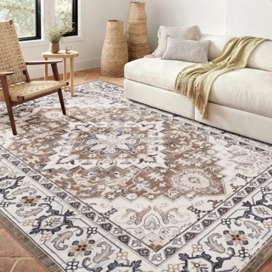 

5x7 Area Rugs for Living Room Washable Area Rug Rugs for Bedroom Kitchen Boho Carpet Soft NonSlip Low Pile Large Area Rug for