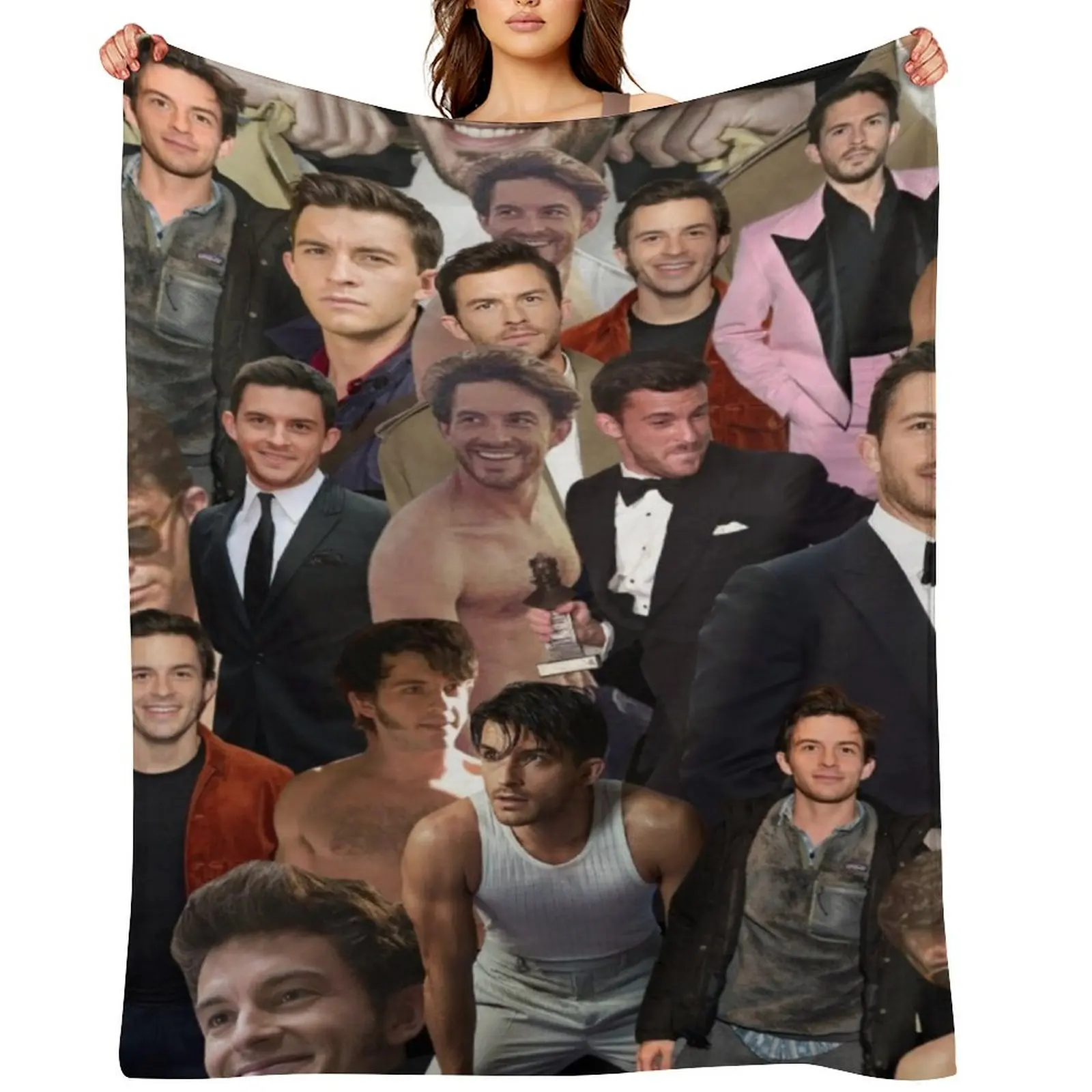 

Jonathan Bailey collage Throw Blanket Blankets For Baby Sofa Throw For Baby Picnic Blankets