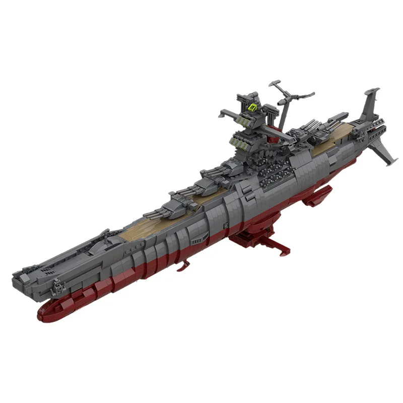 1782PCS Classic Animation Space Battleships Yamato Famous Military Weapon Aircraft Ship Model Building Blocks Kids Toy