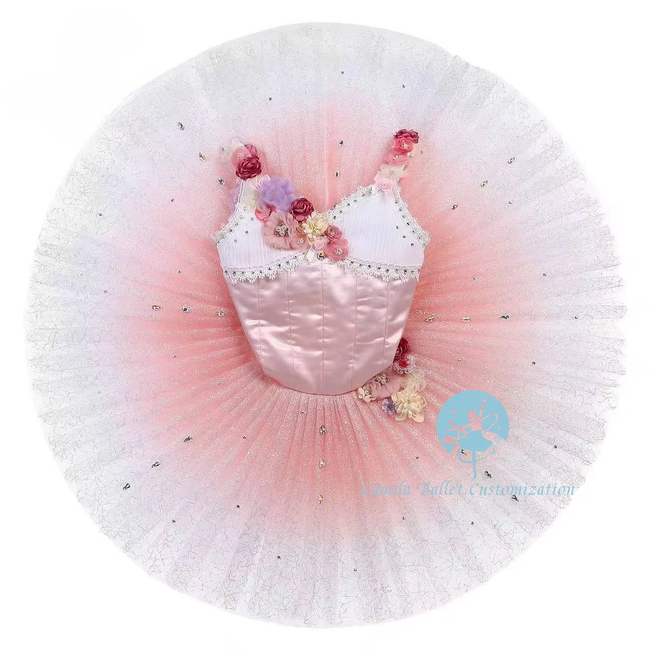 

Частная изготовленная на заказ новая розовая градиентная Спящая красавица Фея Кукла Мизусава Фея Балетное шоу Юбка-пачка для взрослых и детей