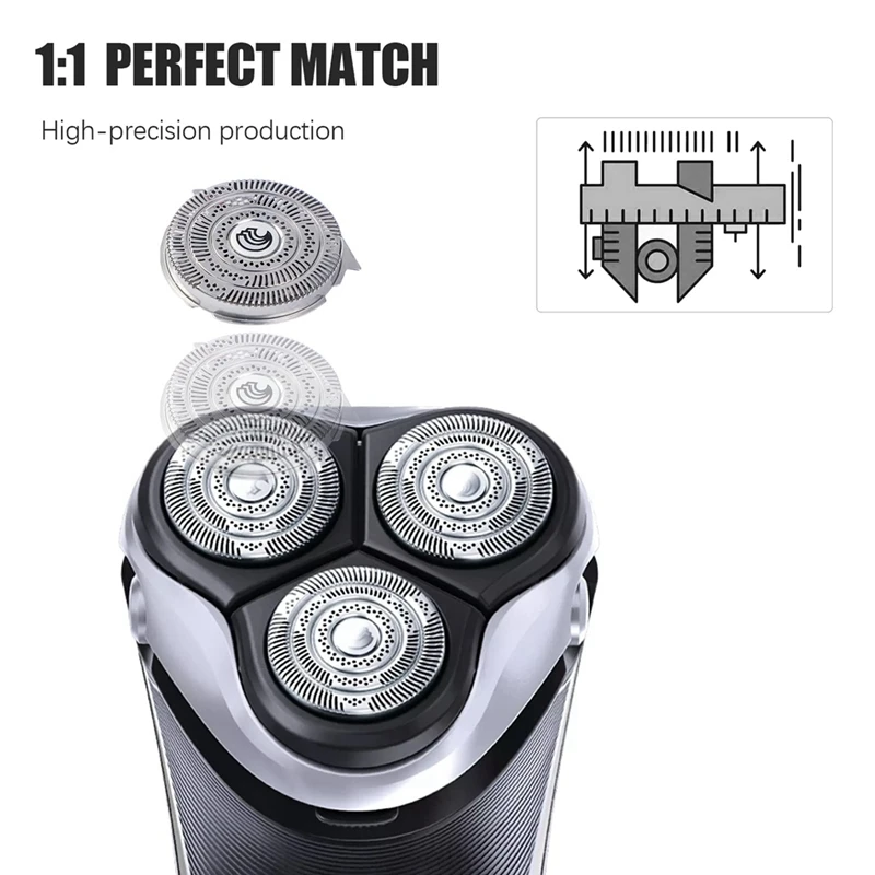 ใบมีดโกนหนวดโลหะเงิน + ABS สำหรับ HQ9 HQ9070 HQ8240 HQ9080/8260 PT920 8140XL 8170XL 8150XL