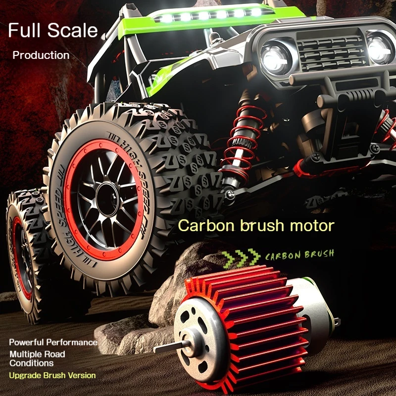 รถออฟโรด JJRC รุ่นใหม่ ขับเคลื่อน 4 ล้อ แบบไร้แปรงถ่าน พร้อมไฟ LED ขนาดเท่าของจริง ระบบกันสะเทือนแบบจำลอง