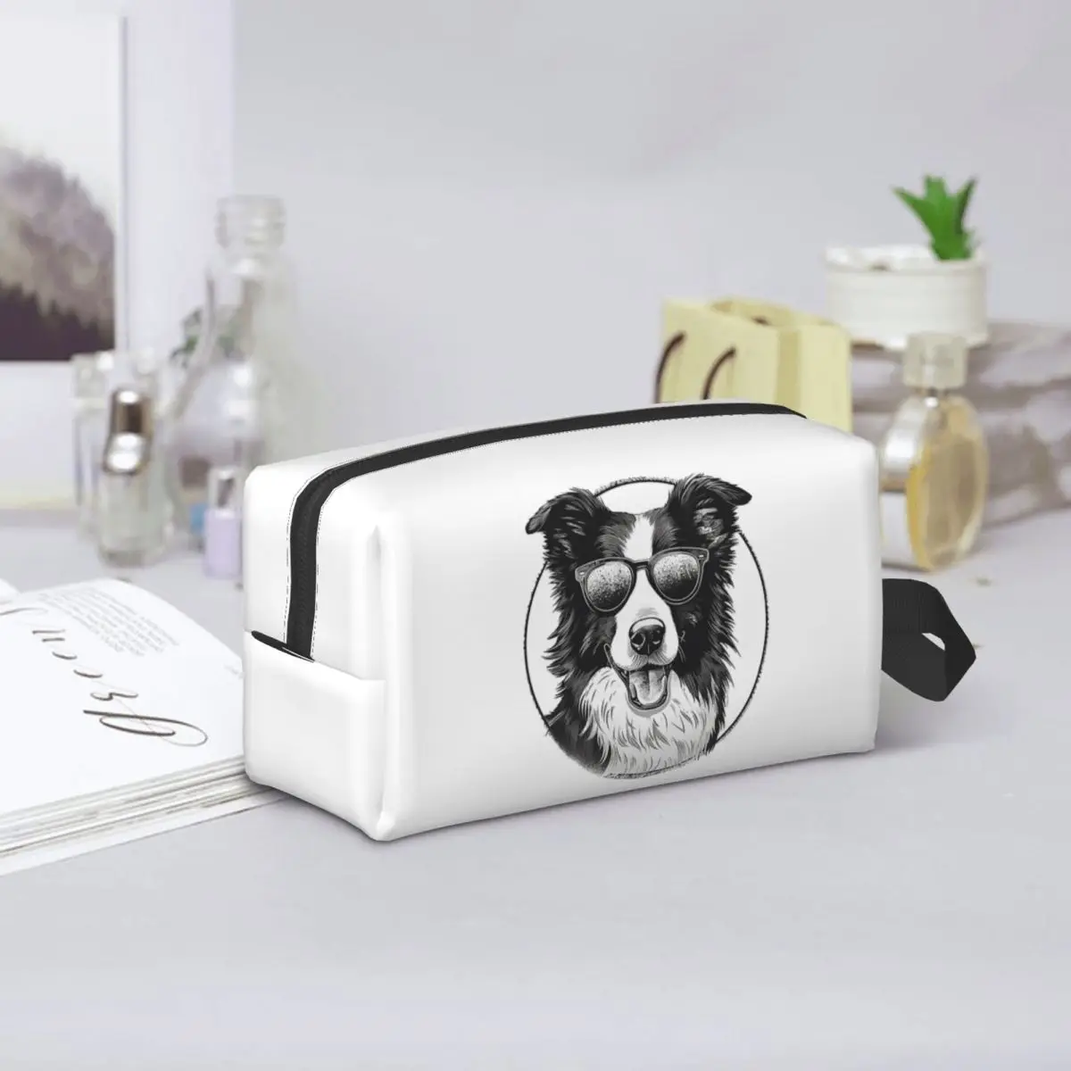 

Косметичка-органайзер Border Collie для хранения косметики, дорожный несессер для женщин, косметичка для путешествий, пенал