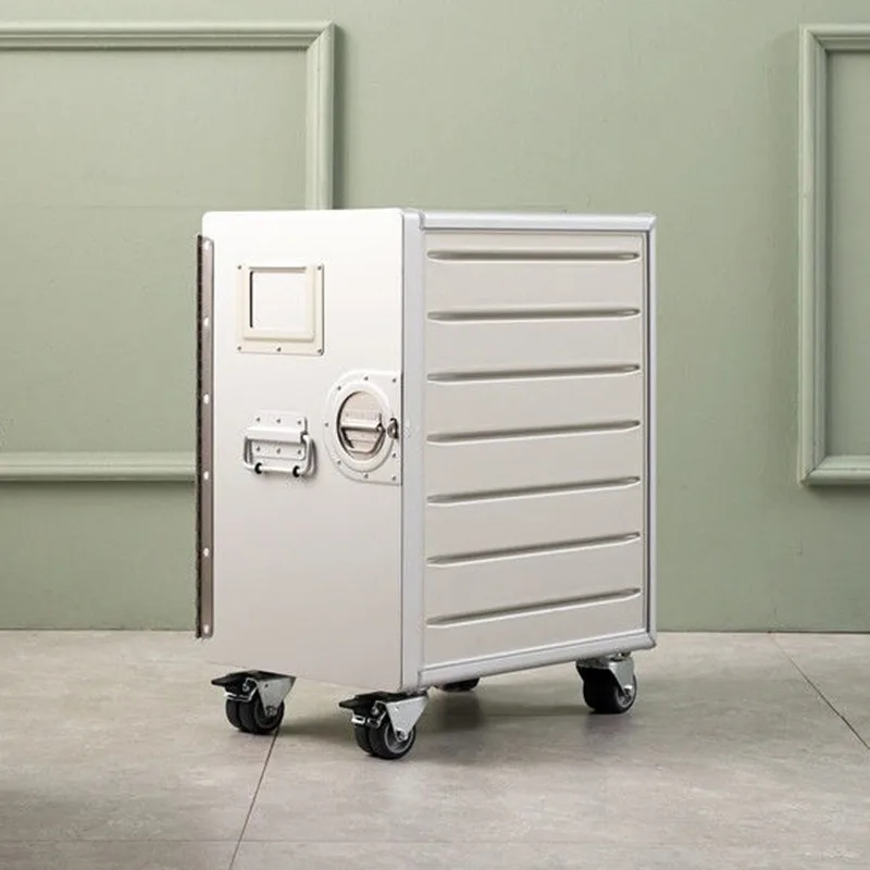 Metal Storage Box Minimalism Organizer Cabinet Boxes with Wheel Living Room Cabinets Moving Box for Drawers Things for The Home