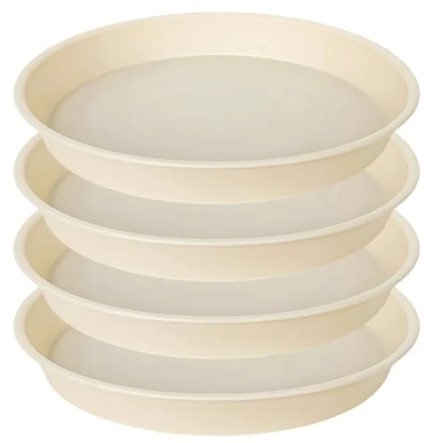 

Набор из 4 поддонов для растений 16-17 дюймов, с основанием 15 дюймов и глубиной 2,3 дюйма, сверхпрочные глубокие поддоны для горшков, поддоны для растений для использования в помещении, Bird B