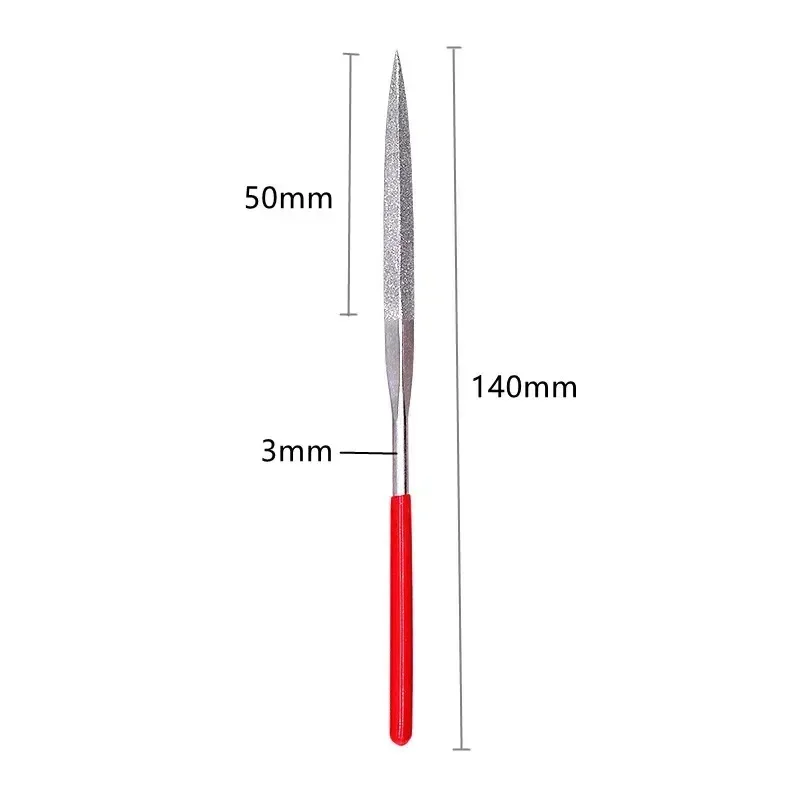 

10Pcs Diamond Needle File Set 3x140mm Mini Needle File Kit For Stone Glass Metal Carving Craft Hand Tools Needle File Set