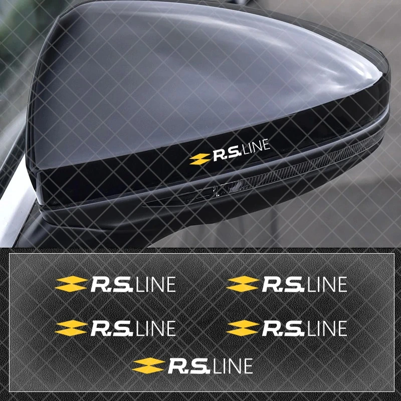 Adesivi per interni auto incollati decorazioni impermeabili per Renault RS Line Clio Megane 3 Scenic Laguna Logan Kangoo Sandero