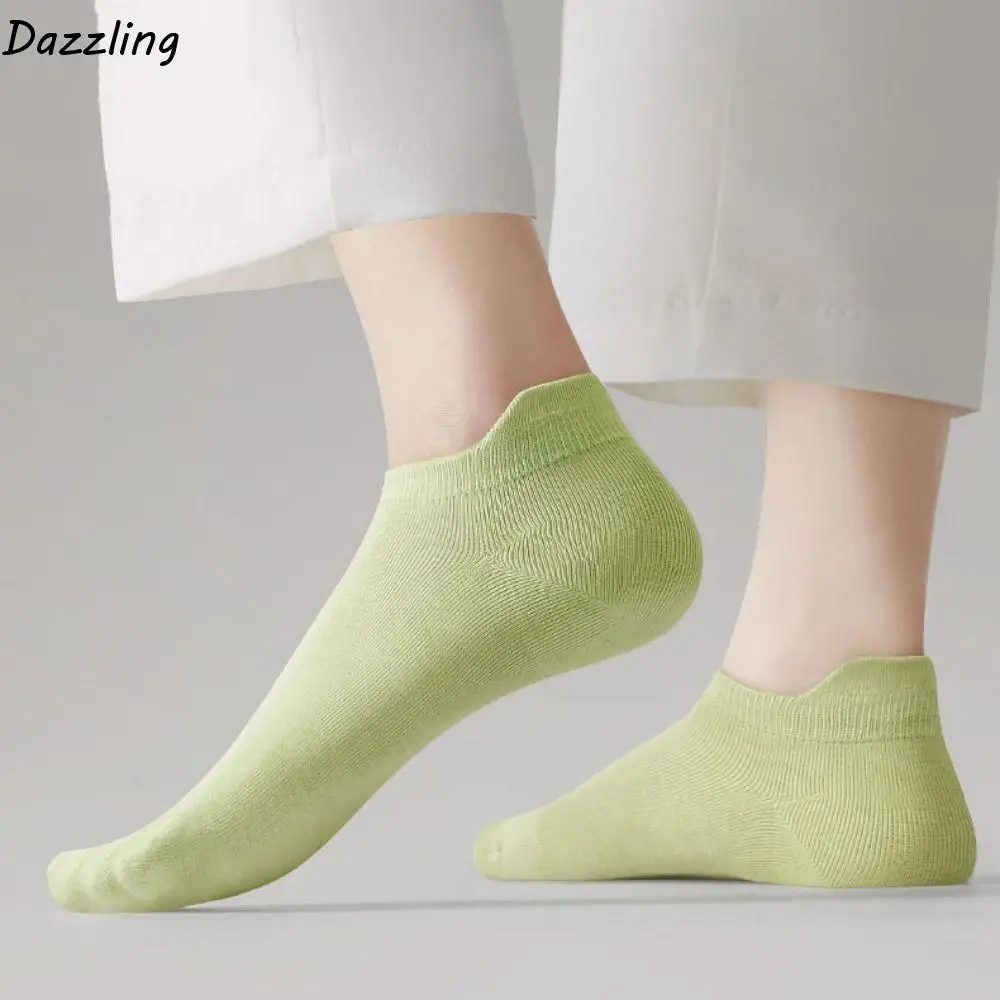 

10Pairs Candy Color Invisible Boat Socks Korean Style Breathable Mesh Short Socks Casual Sports Socks Ear Lifting Socks Girls