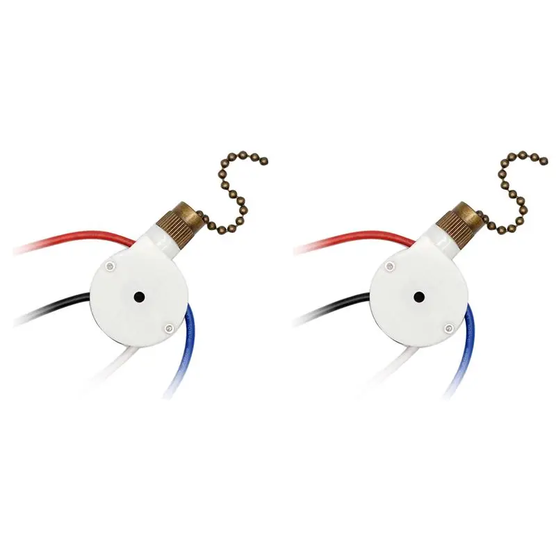 DT17 ZingEar ZE-208S Ceiling Fan Switch 3 Speed 4 Wire Pull Chain Replacement for Hunter Hampton Bay Harbor Breeze Bronze