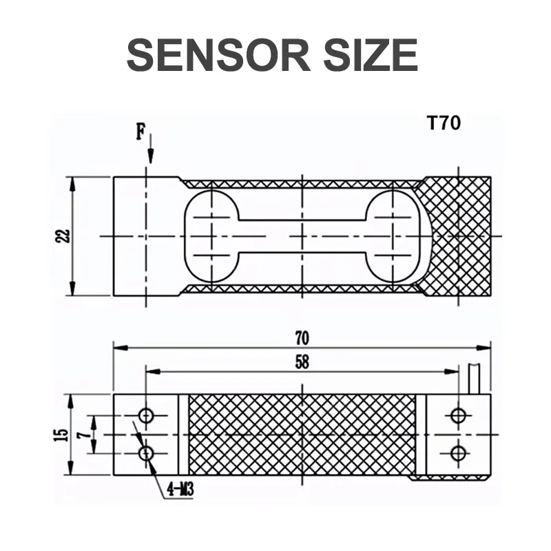 Single Point Load Cell T70Cantilever Weighing Sensor Strain Pressure For Electronic Computing Scales Shear Beam Load