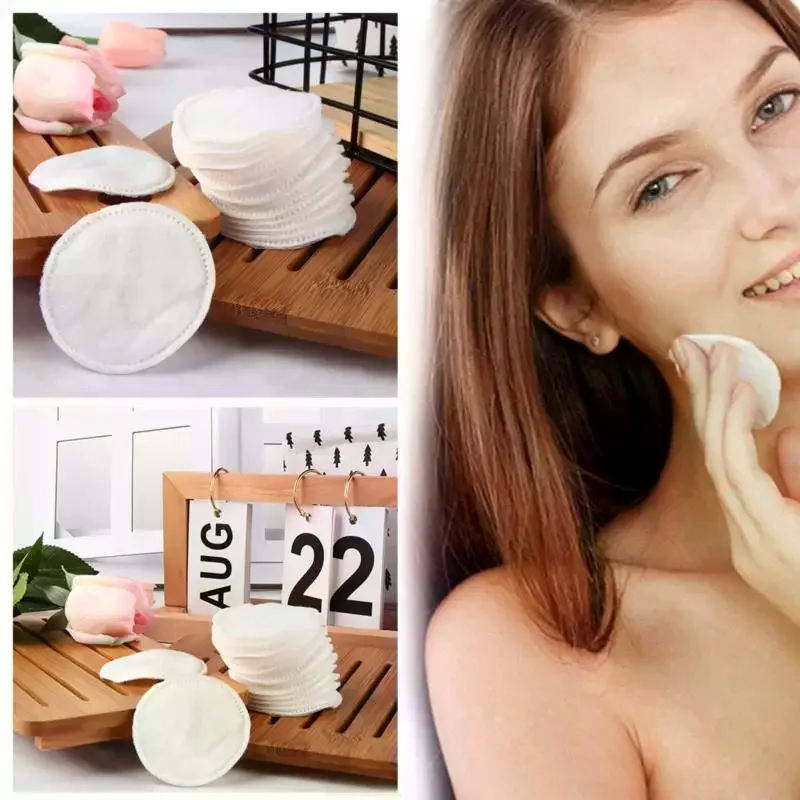 100 peças almofadas de algodão redondas 100% algodão simplesmente macio maquiagem removedor de esmalte