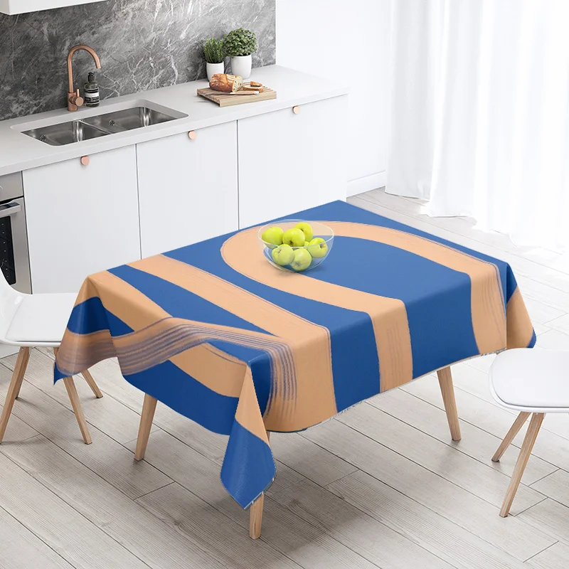 Morandi color ins style tablecloth abstract line art design cafe Scandinavian style decorative rectangular tablecloths