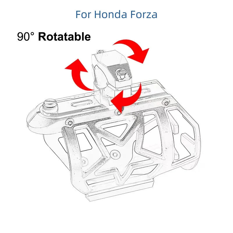 For Honda Forza 125 250 300 350 750 Motorcycle CNC Beverage Water Bottle Drink Cup Holder Bracket Accessories