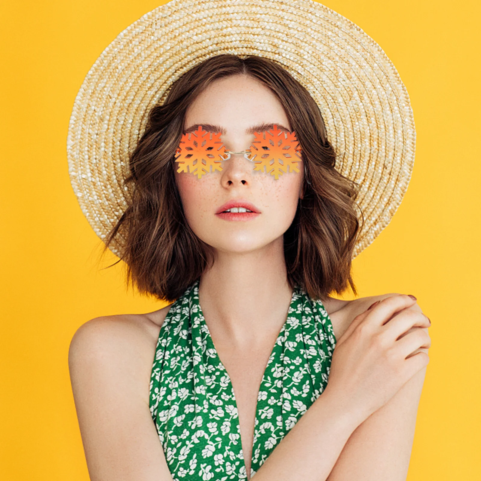 

Stylish Sun Glasses Premium Material Bright Colored Frames For All Face Shapes Party Performance Prop Decorative Glasses Props