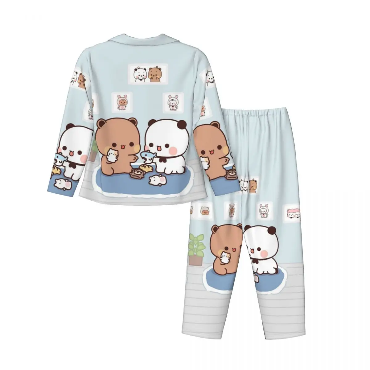 Panda Bear Hug Bubu Dudu Women's Pajamas Sets Woman 2 Pieces Pajamas Female Couples Loungewear Suit Home Clothes