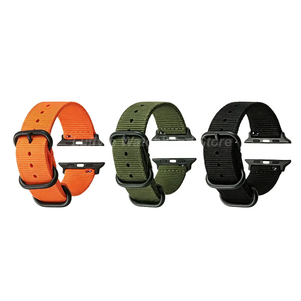Nylon-Sportarmband für Apple Watch 46mm 42mm 44mm 40mm 45mm 49mm Armband für iWatch Series 10 11 Ultra 6 SE 7 8 9