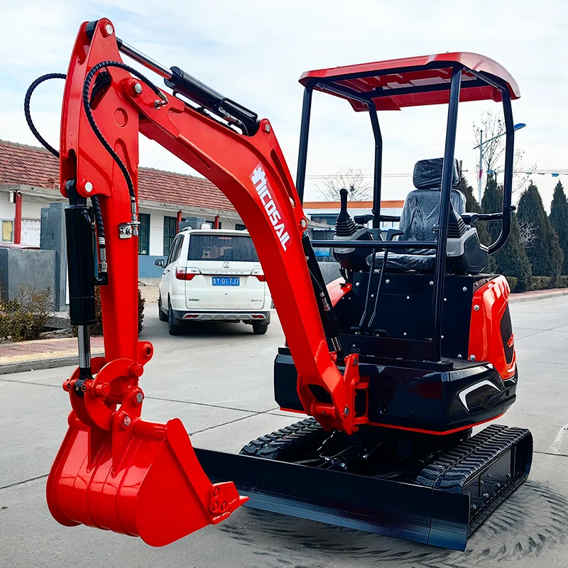 Factory direct sales of 2.2 ton small household garden crawler excavator customized with cab side swing mini excavator