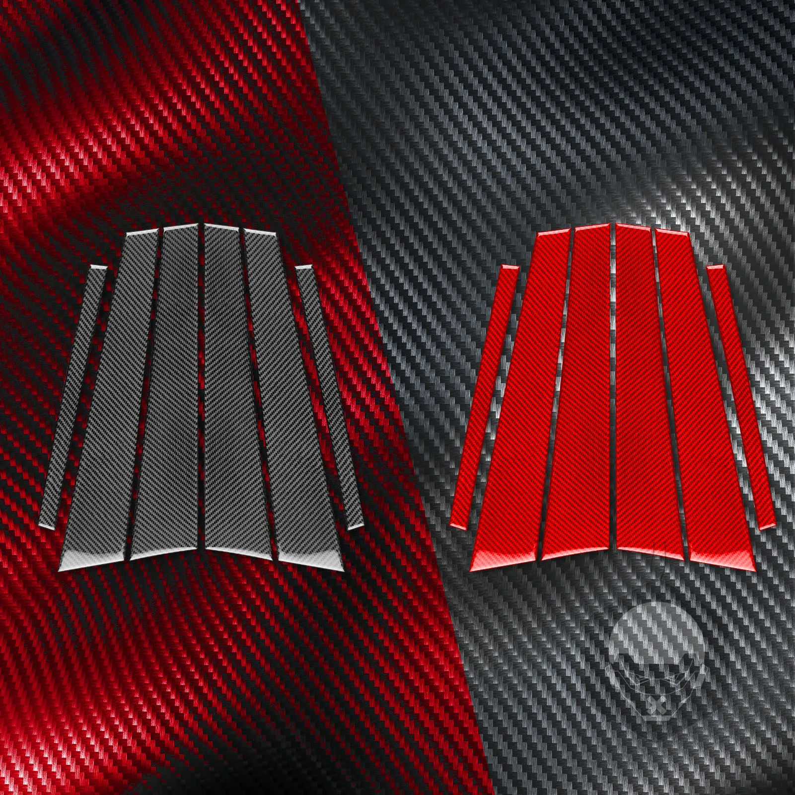 3D Carbon Fiber Exterior Sticker for BMW 7 Series F01 2009-2014 Outer B-pillar Door Post Trim Kit OEM Fit Anti-Scratch