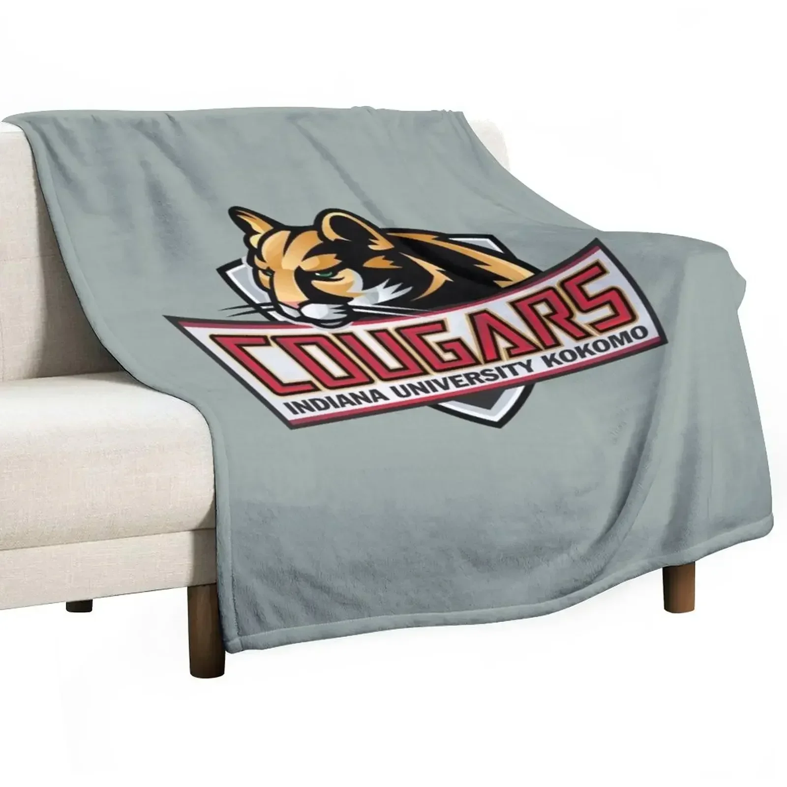 

The Indiana U Kokomo Cougar Throw Blanket Cozy Napping Blanket Gift for Mom Dad