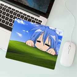 Lucky Star Mouse Pad Anime Mousepad Konata Izumi Mouse Mat Pad for Computer Mouse Peds Cute  Carpet  Kawaii Rug Blue Desk Mats