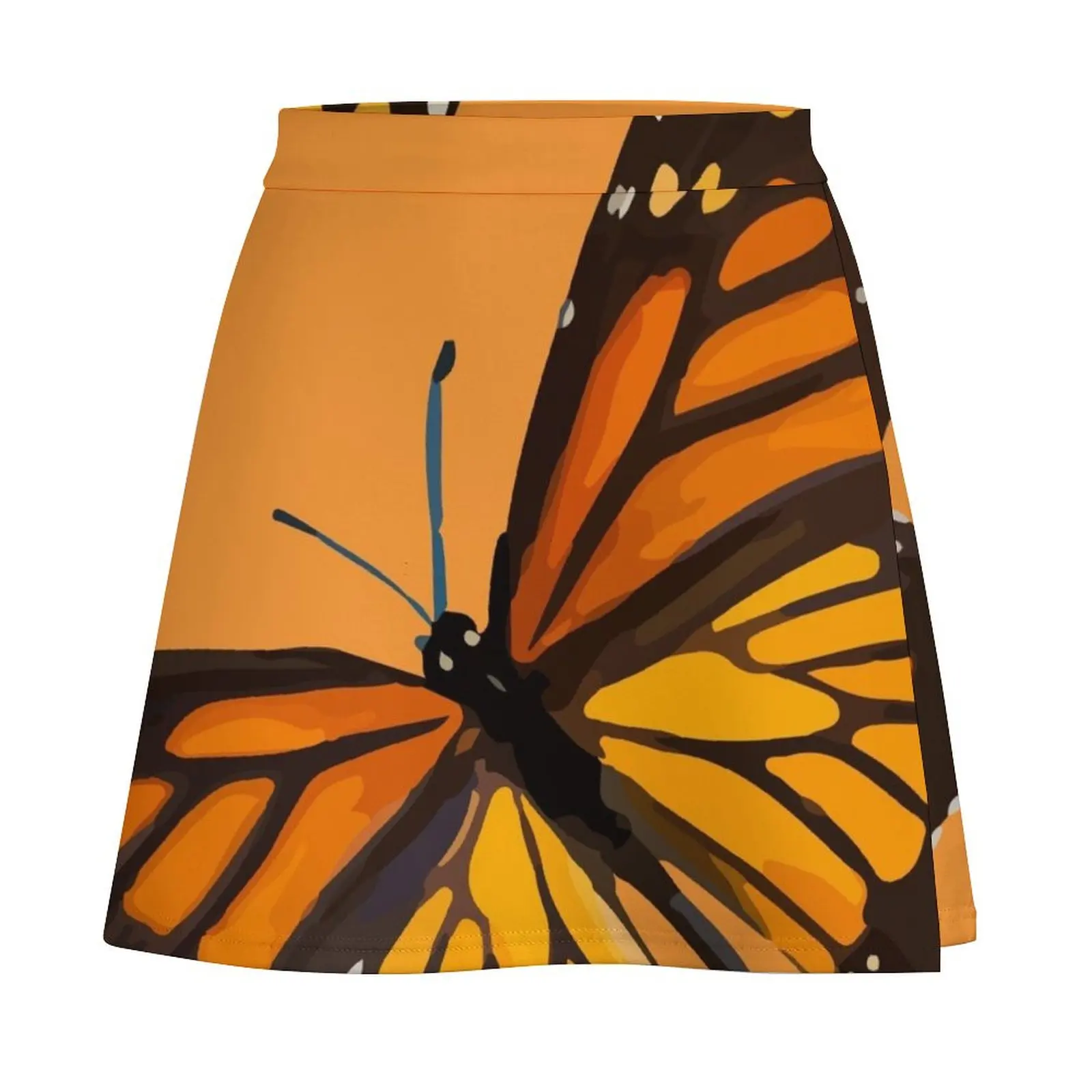 Monarch Butterfly - Burnt Orange Mini Skirt luxury women skirts summer outfits for women 2025