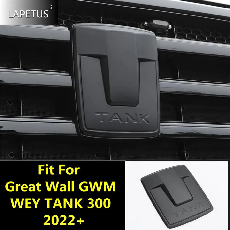 

Front Hood Bonnet Emblem Logo Grill Center Badge Cover Trim Fit For Great Wall GWM WEY TANK 300 2022 2023 Black Car Accessories