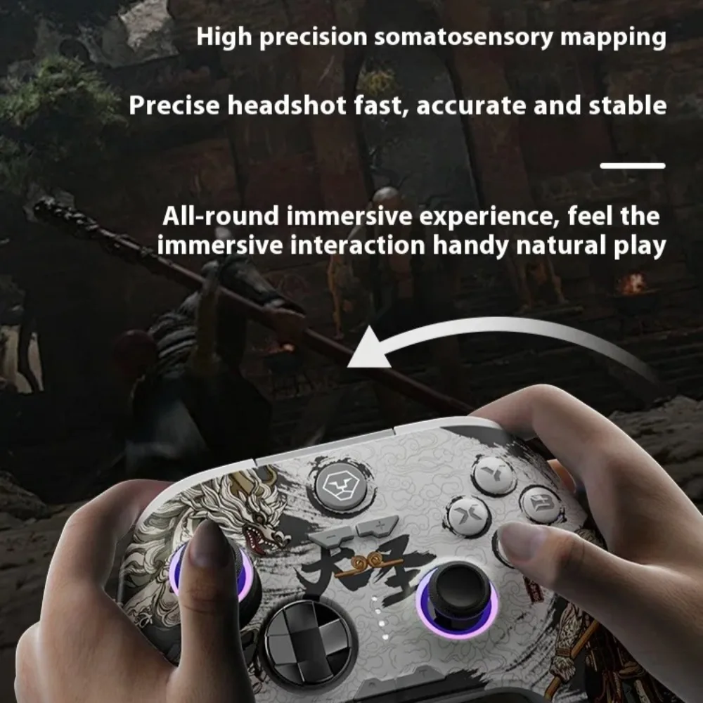 Aolion Wukong Gamepad Pc Controls For Xbox Pc Wireless Bluetooth Esports RGB Game Handle Hall Joystick Linear Trigger Gamer Gift