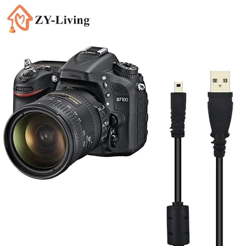 USB Data Cable Camera Data Pictures Video Sync Transfer Cables 8pin 150cm for Nikon Olympus Pentax Sanyo