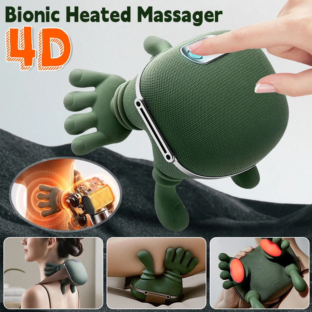 

Neck Shoulder Massager Heated Wireless Back Massagers Electric Kneading Muscles Massage Pillow Neck Waist Leg Body ﻿3 Level Mod