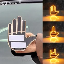 Luz LED para el dedo del coche con Control remoto, tres modelos, parabrisas trasero automático, ámbar, dedo medio, advertencia, accesorios de luz de freno