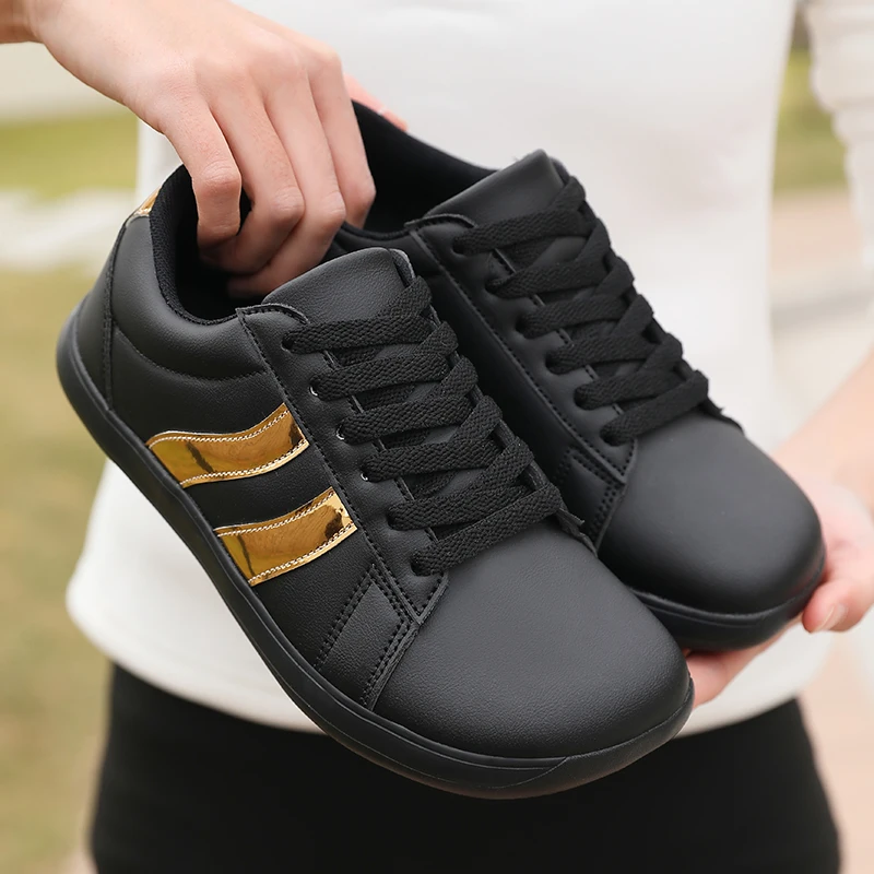 Unisex-Barfußschuhe, schwarz, leicht, weiche flache Sohle, lässige Sneaker, dünne Sohle, zum Joggen, Gehen, für die Schule, Komfortschuhe – Detail 4