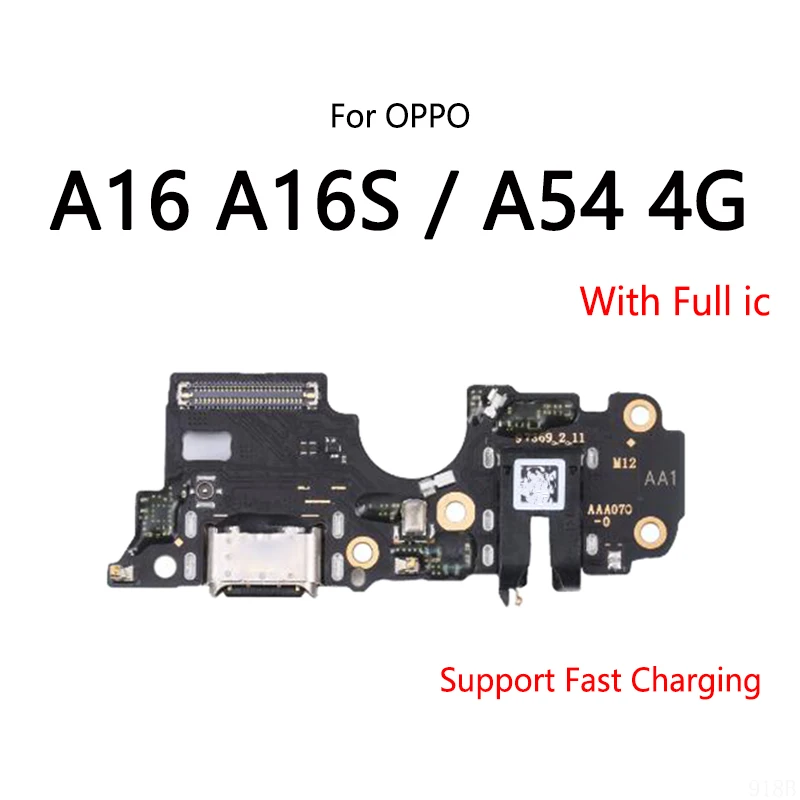 USB Charge Dock Port Socket Plug Connector Flex Cable For OPPO A15 A15S A35 A16 A16S A54 Charging Board Module