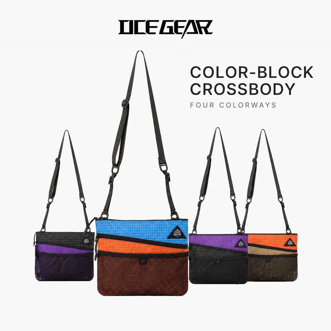 Ultralight Shoulder Bag Waterproof Ripstop Crossbody Bag Large Capacity Travel Chest Bag Outdoor Sling Pouch for Men Women