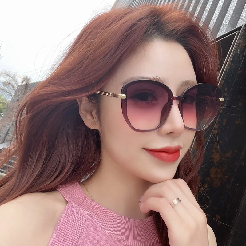 2022 new sunglasses female sunshade Korean version frameless live broadcast with goods Tiktok popular online in fashion