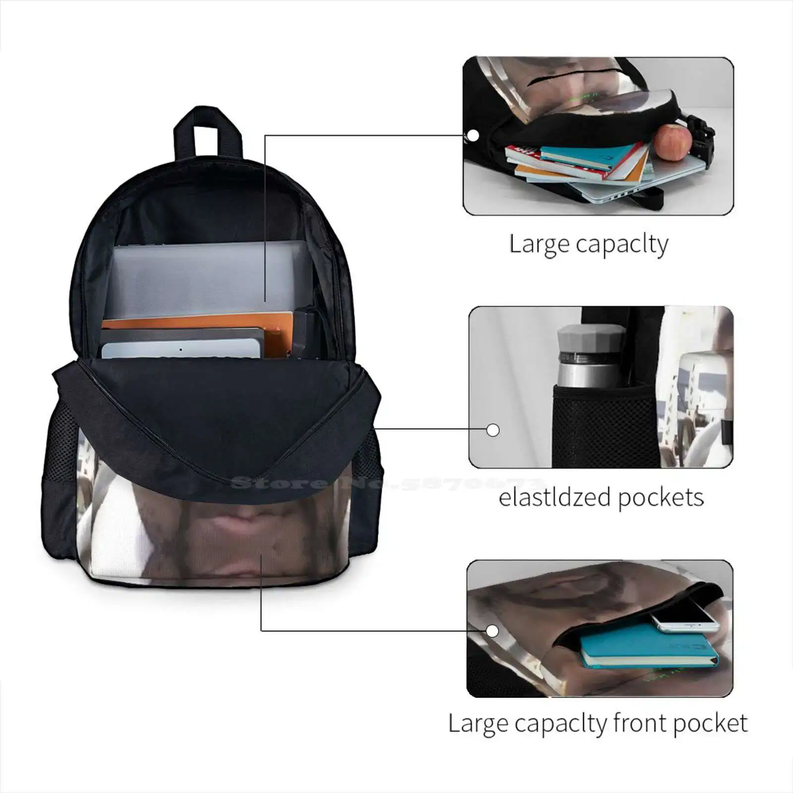 Kanye West - Bipolar Hot Sale Schoolbag Backpack Fashion Bags Funny Kanye Bipolar Is Kanye West Bipolar Teenager Kanye Album