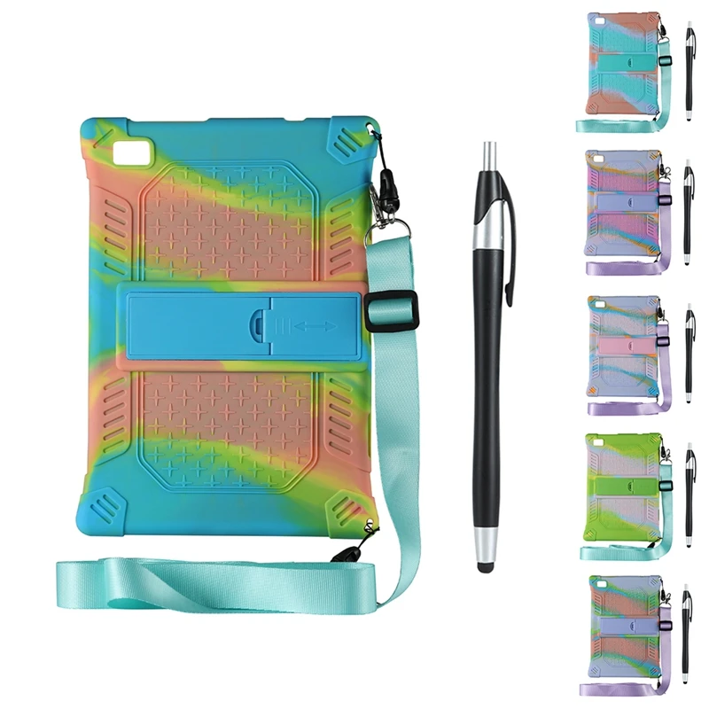 Tablet Case For Teclast M40 P20HD 10.1Inch Tablet Anti-Drop Protection Silicone Case Tablet Stand With Strap And Pen