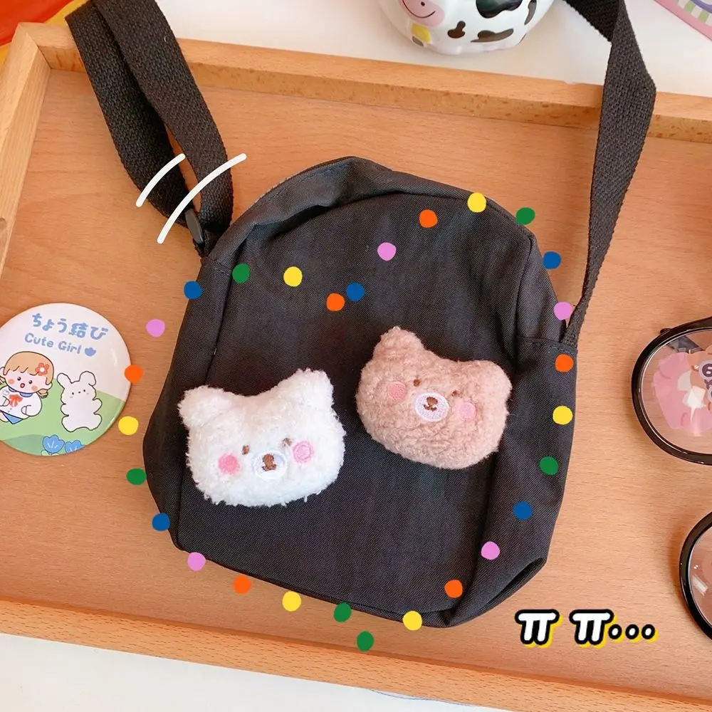Lapel Pin Soft Plush Bear Brooch Cute Fluffy Animal Brooches Personality Handmade Clothes Badge Coat view 3