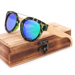 LONSY Natural Bamboo Wooden Sunglasses Men Polarized Brand Designer Sun Glasses For Women Shades Female Eyewear Anti-glare UV400