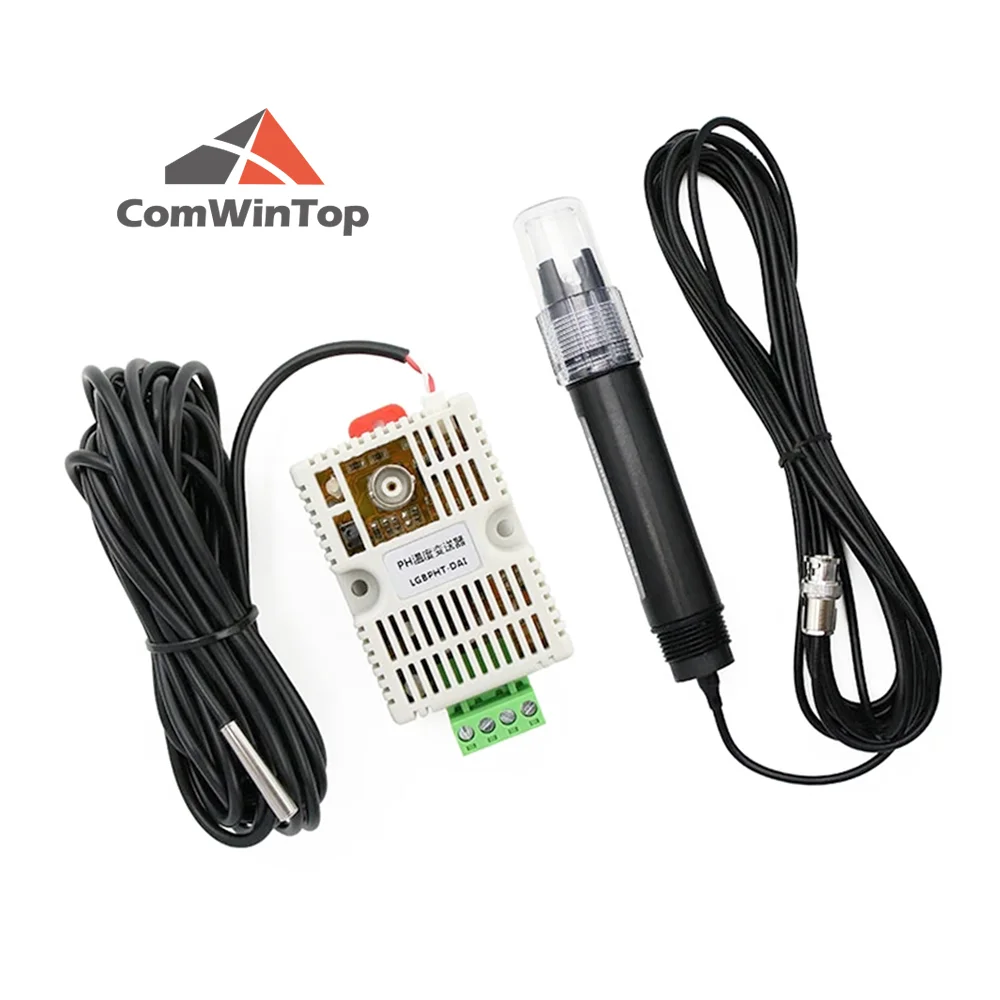 Water PH Temperature Transmitter Detection Sensor Module Voltage 0-5V 0-10V 4-20mA RS485 Output PH sensor PH electrode BNC