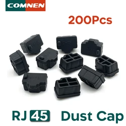 COMNEN 1-200pcs RJ45 Dust Cap Rj45 Connector Dust Cover Plug Protector Plug Hub Port For Laptop/ Computer/ Router RJ45 Connector