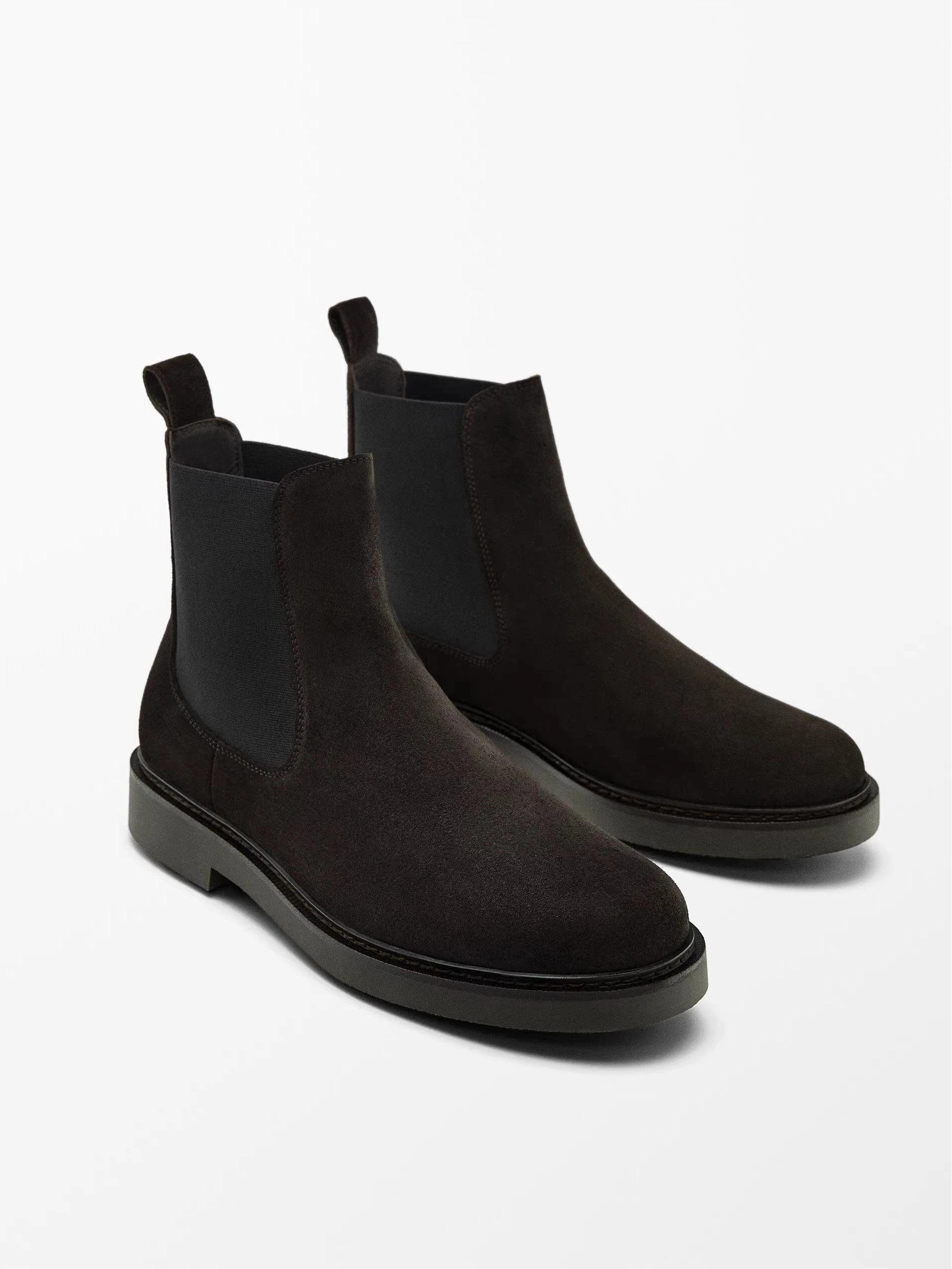 Oryginalne skórzane botki do kostki z odkrytymi ramionami dla mężczyzn Retro Zwięzłe, grube podeszwy Elastyczne, wyjątkowe buty Chelsea na wiosnę i jesień