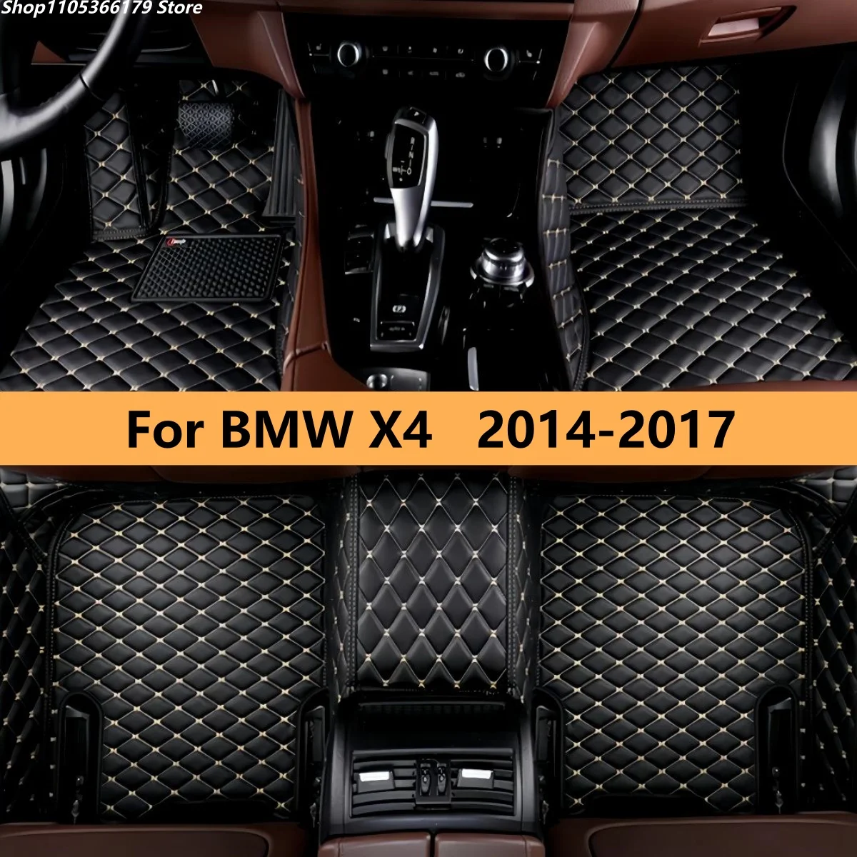 5 Seats Custom Car Floor Mats Fit For BMW X4 2014 2015 2016 2017 Waterproof Foot Pads Floor Mats Carpets Car Accessories Inter