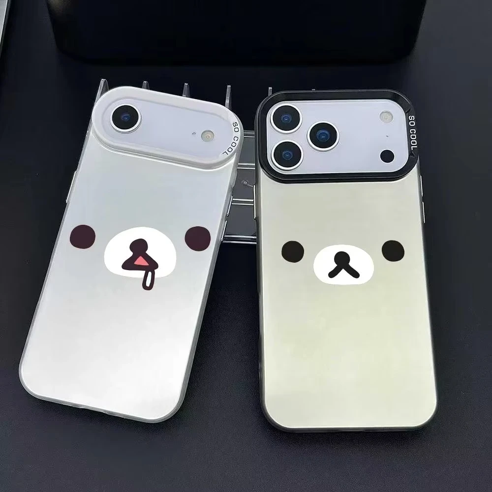 Leuke Cartoon Telefoon Case Voor iPhone 17 Air 16e 16 Pro Max 15 14 Plus 13 12 11 Pro schokbestendig Siliconen R-Rilakkumas Achterkant