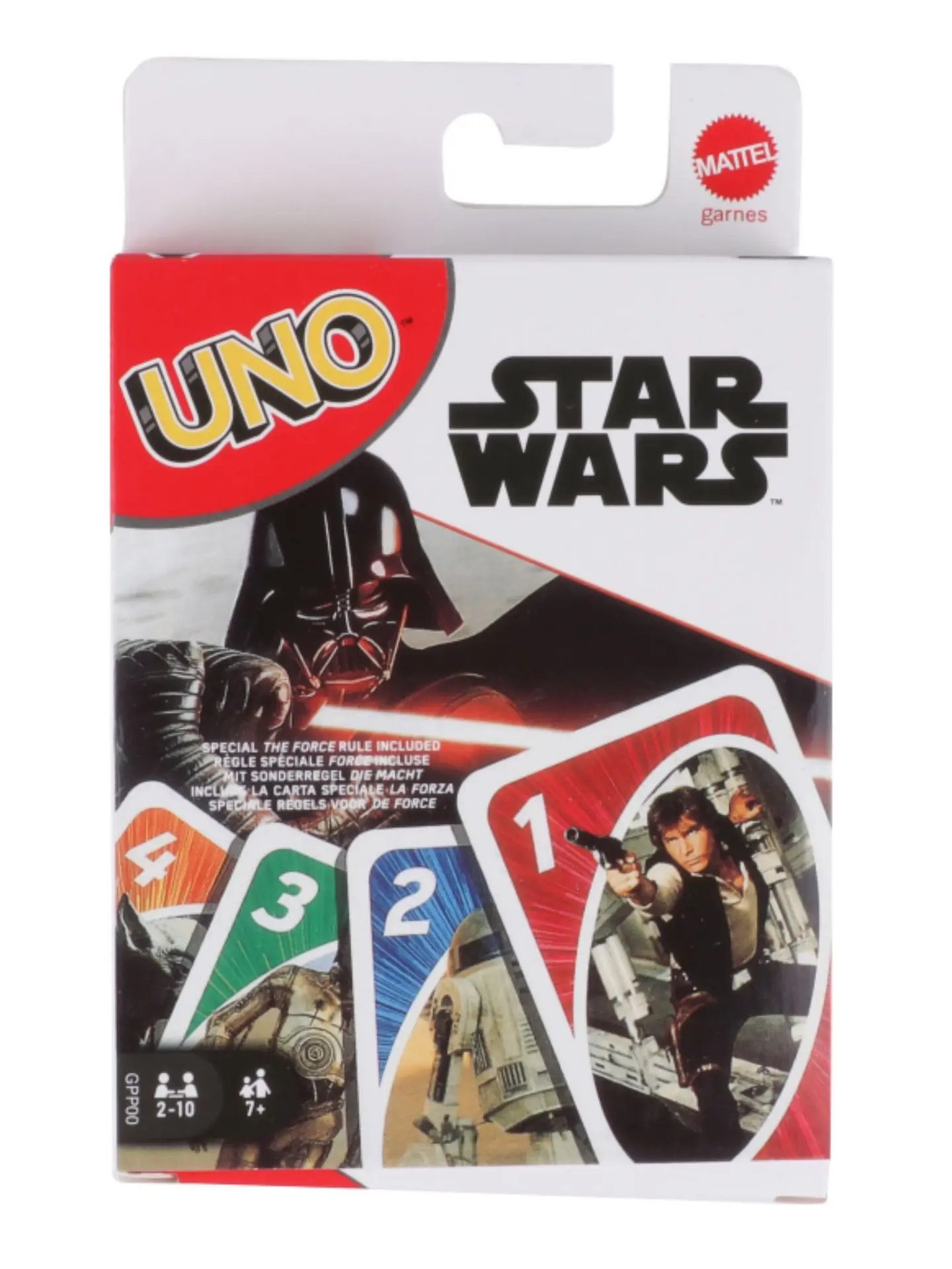 Mattel Games UNO STAR WARS Card Game for Family Night Featuring Tv Show Themed Graphics and a Special Rule for 2-10 Players