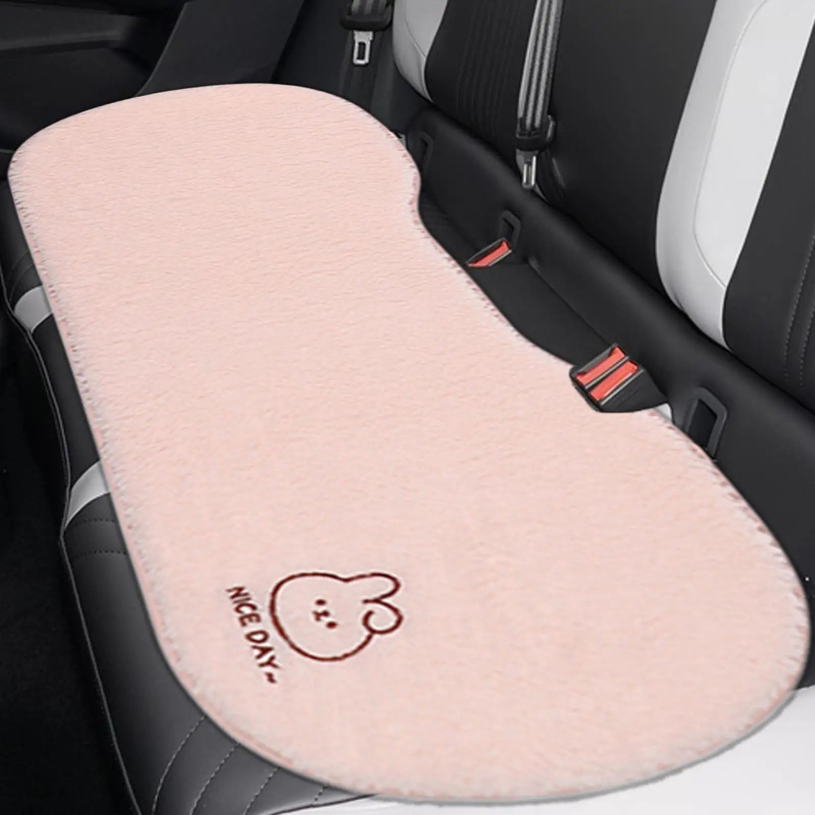 

Плюшевые чехлы на автомобильные сиденья с рисунком кролика, теплая подушка, плюшевые чехлы на автомобильные сиденья с кроликом для дорожных путешествий, деловых поездок, поездок на работу